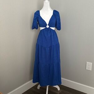 Blue cut out maxi